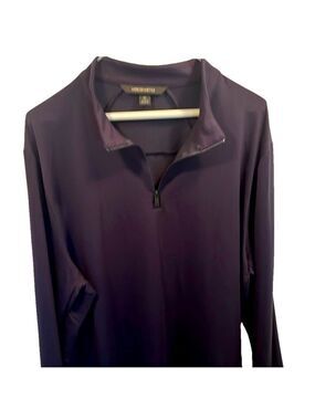Mercer+Mettle Top, Size XL, PTP 25”, Length 30”, Navy Blue, 1/4 Zipper